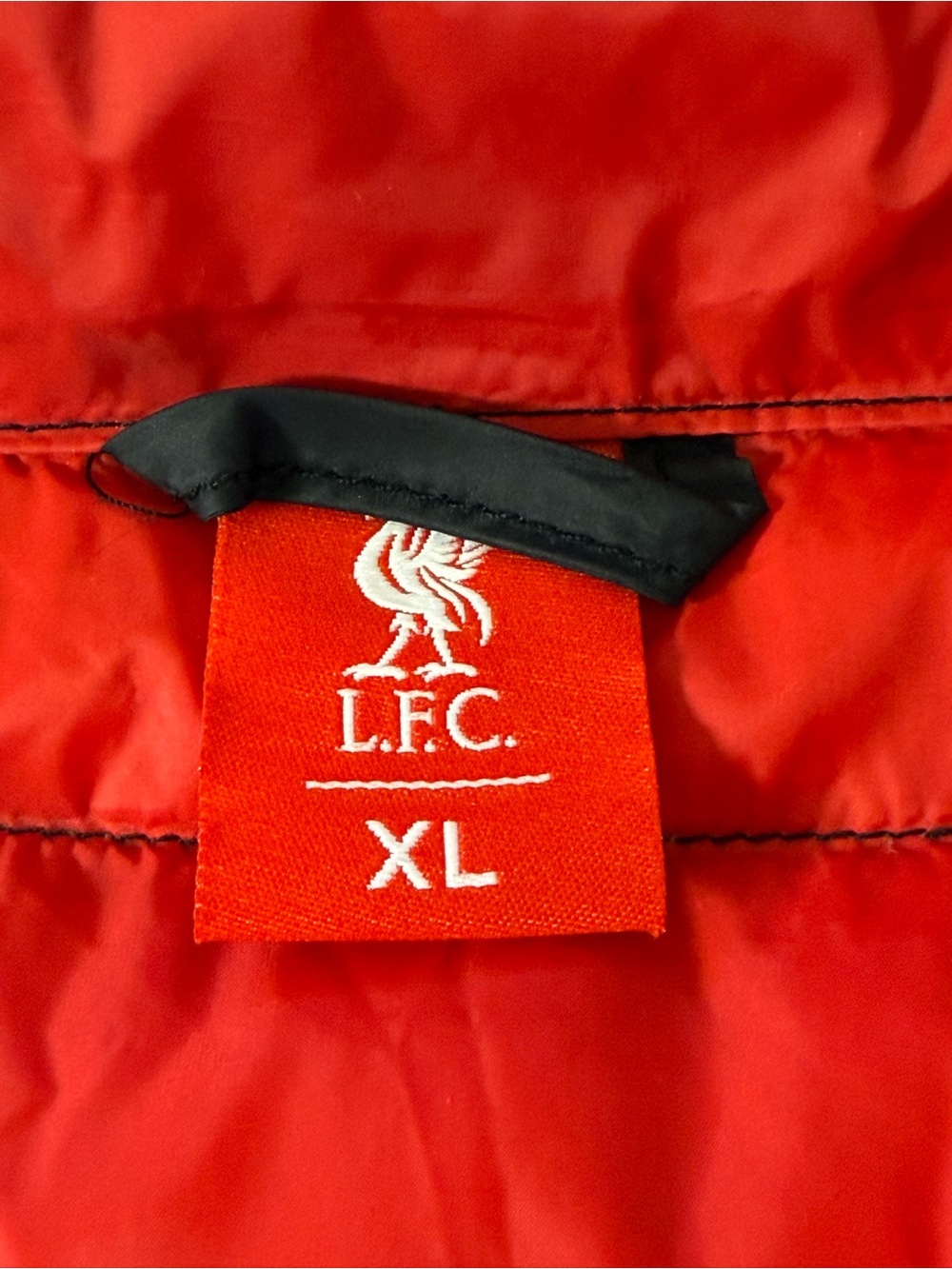 Liverpool Men's Black Quilted Vest with Red Logo Trim — XL - Picture 8 of 10